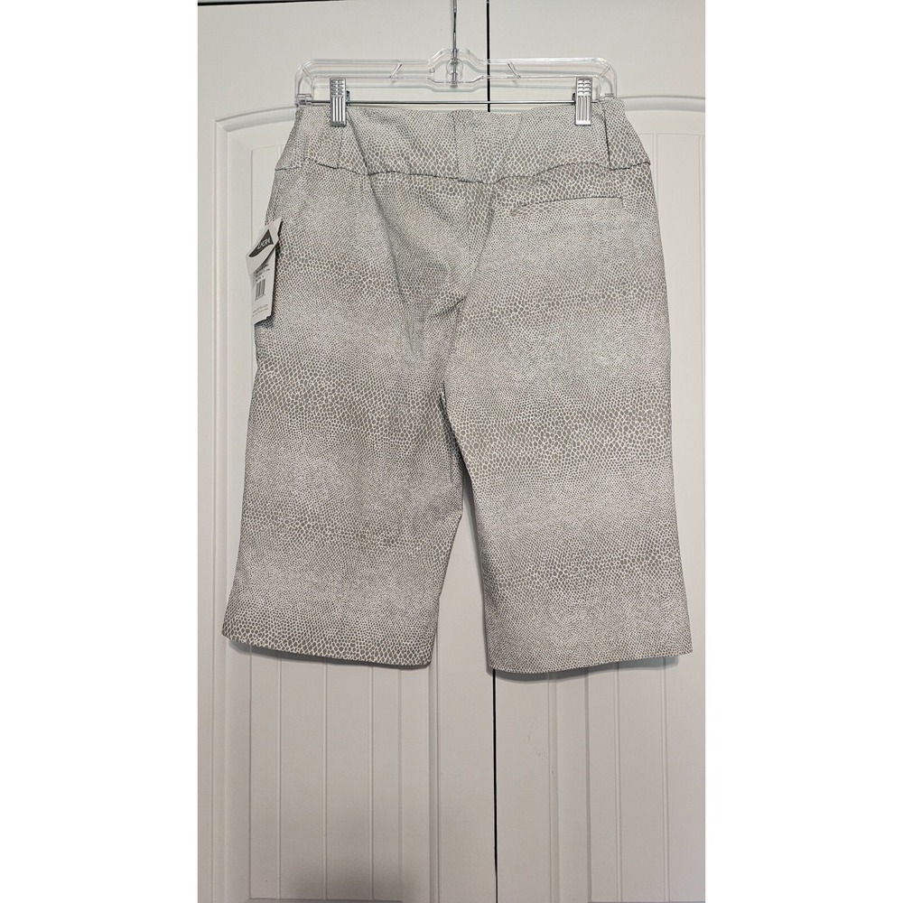 Lisette L Montreal Shorts Womens 6 Grey Snakeskin Print Fit-Control Pockets NWT - Picture 2 of 9